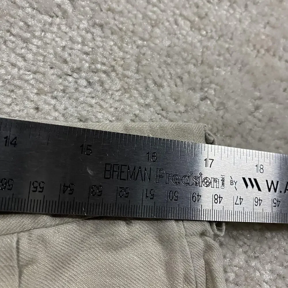 Brooks Brothers Pants Mens 35x30 Beige Irish Linen Pleated Dress Trousers Formal